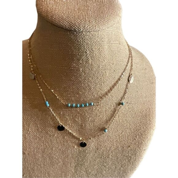 Beautiful 2 Layered Turquoise Necklace - Picture 8 of 10